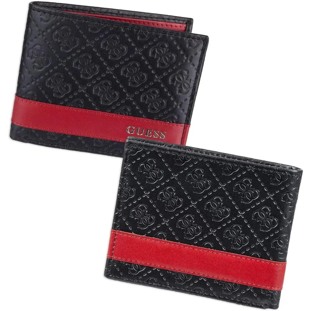 Men's Genuine Leather Slim ID window, 2 slip pockets Bifold Wallet